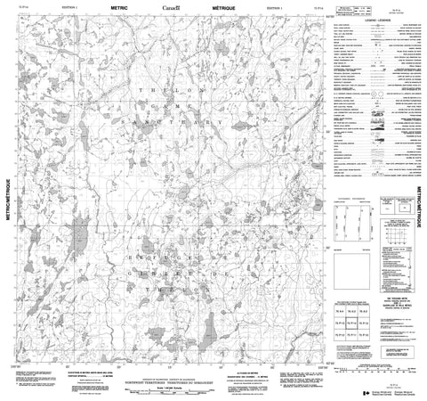 075P14 No Title Canadian topographic map, 1:50,000 scale