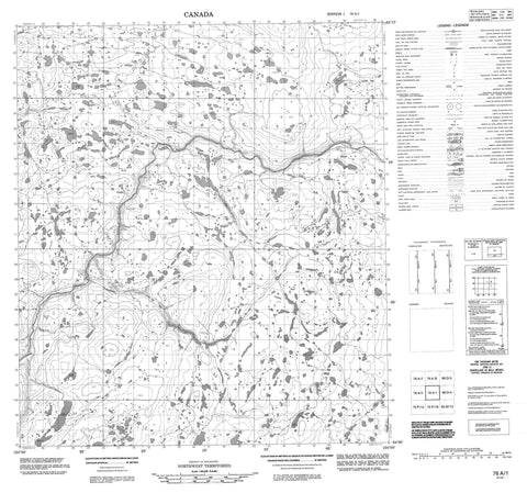 076A01 No Title Canadian topographic map, 1:50,000 scale