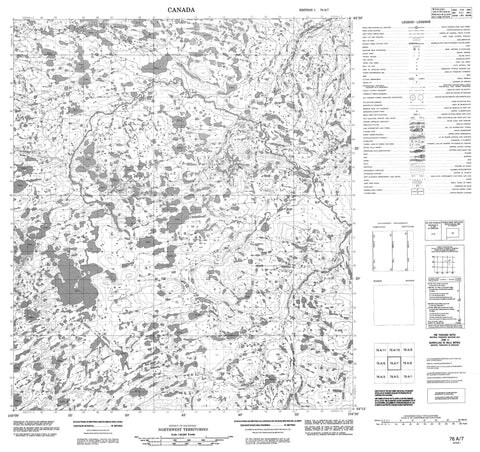 076A07 No Title Canadian topographic map, 1:50,000 scale