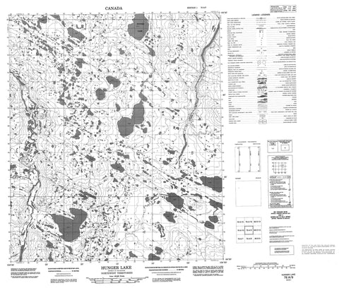 076A09 Hunger Lake Canadian topographic map, 1:50,000 scale