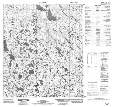 076A10 No Title Canadian topographic map, 1:50,000 scale