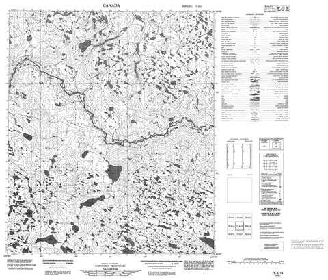 076A14 No Title Canadian topographic map, 1:50,000 scale