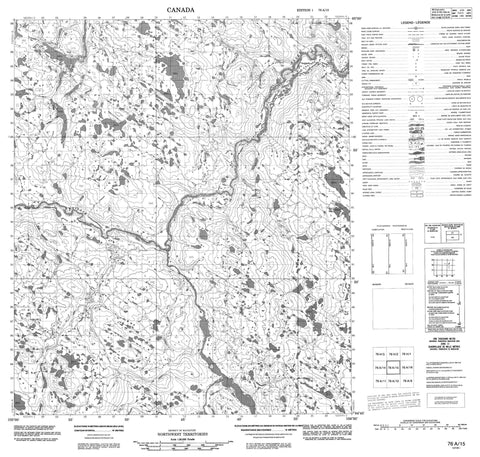 076A15 No Title Canadian topographic map, 1:50,000 scale