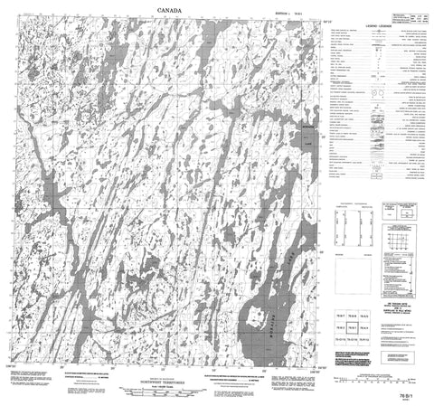 076B01 No Title Canadian topographic map, 1:50,000 scale