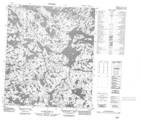 076B05 No Title Canadian topographic map, 1:50,000 scale