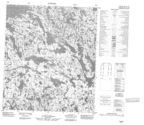 076B06 No Title Canadian topographic map, 1:50,000 scale