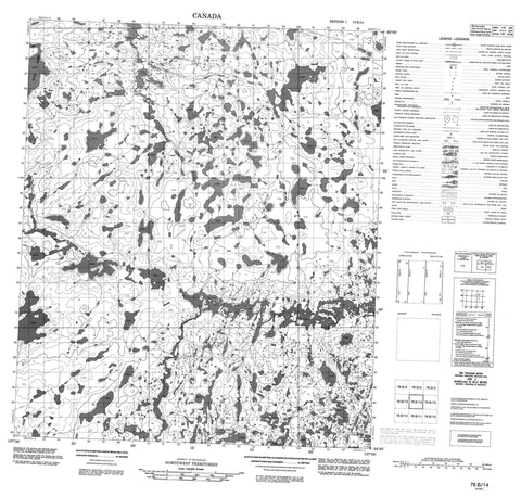 076B14 No Title Canadian topographic map, 1:50,000 scale