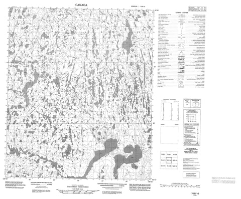 076B16 No Title Canadian topographic map, 1:50,000 scale