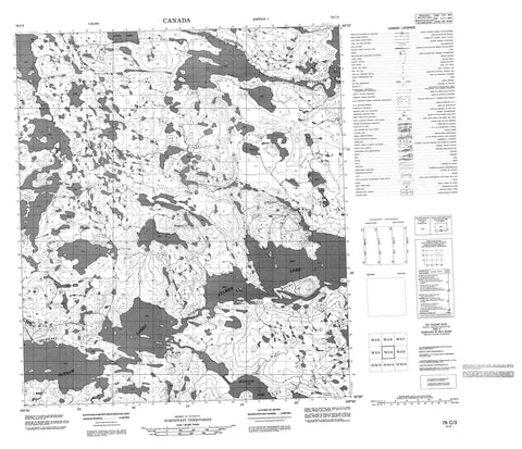 076C03 No Title Canadian topographic map, 1:50,000 scale