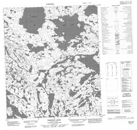 076C15 Thistle Lake Canadian topographic map, 1:50,000 scale