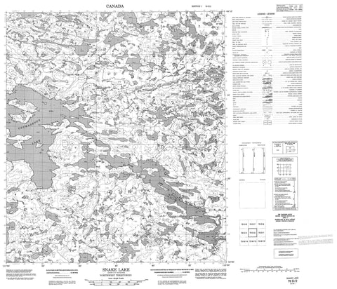 076D02 Snake Lake Canadian topographic map, 1:50,000 scale