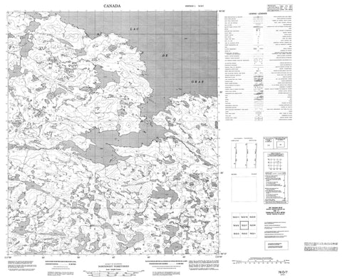 076D07 No Title Canadian topographic map, 1:50,000 scale