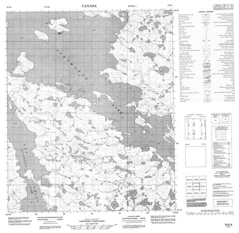 076E08 No Title Canadian topographic map, 1:50,000 scale