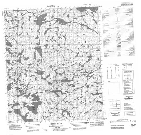 076F01 Keish Lake Canadian topographic map, 1:50,000 scale