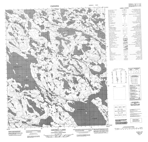 076F03 Ghurka Lake Canadian topographic map, 1:50,000 scale