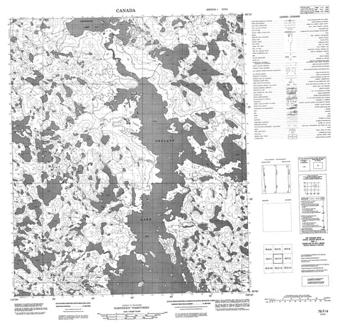 076F04 No Title Canadian topographic map, 1:50,000 scale