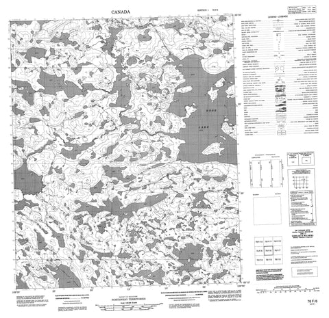 076F06 No Title Canadian topographic map, 1:50,000 scale