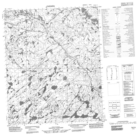 076F09 No Title Canadian topographic map, 1:50,000 scale