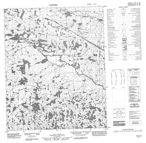 076F14 No Title Canadian topographic map, 1:50,000 scale