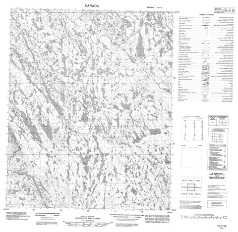 076G16 No Title Canadian topographic map, 1:50,000 scale