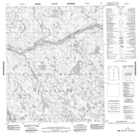 076H01 No Title Canadian topographic map, 1:50,000 scale