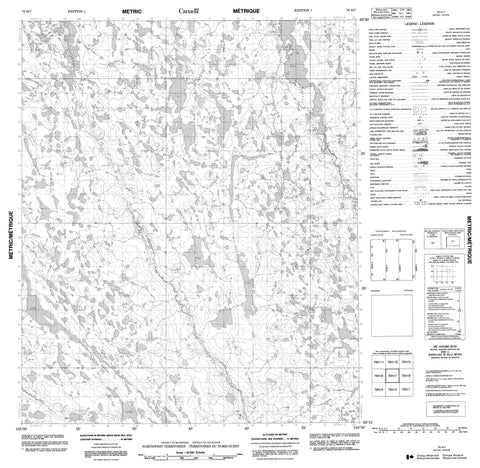 076H07 No Title Canadian topographic map, 1:50,000 scale