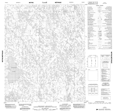 076H10 No Title Canadian topographic map, 1:50,000 scale