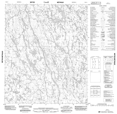 076H11 No Title Canadian topographic map, 1:50,000 scale