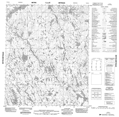 076H12 No Title Canadian topographic map, 1:50,000 scale