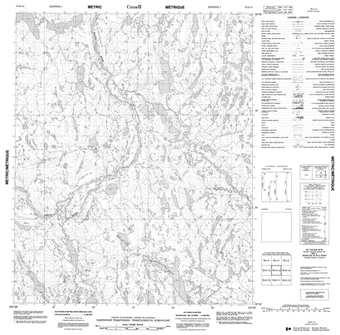 076H14 No Title Canadian topographic map, 1:50,000 scale