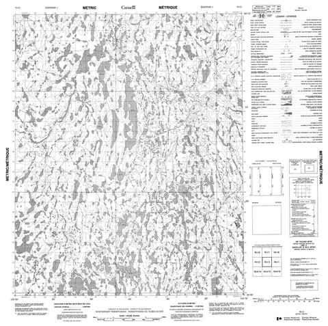 076I02 No Title Canadian topographic map, 1:50,000 scale