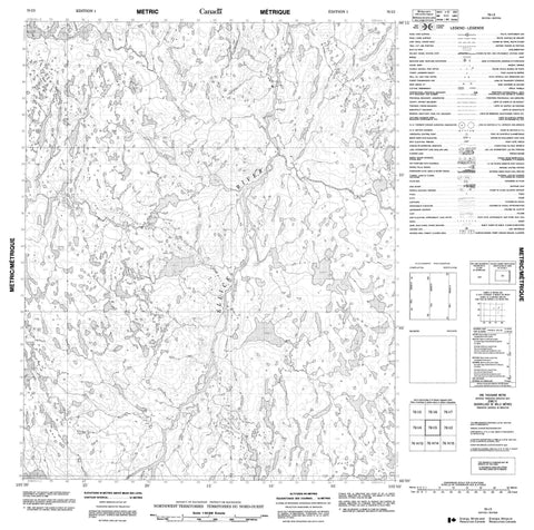 076I03 No Title Canadian topographic map, 1:50,000 scale