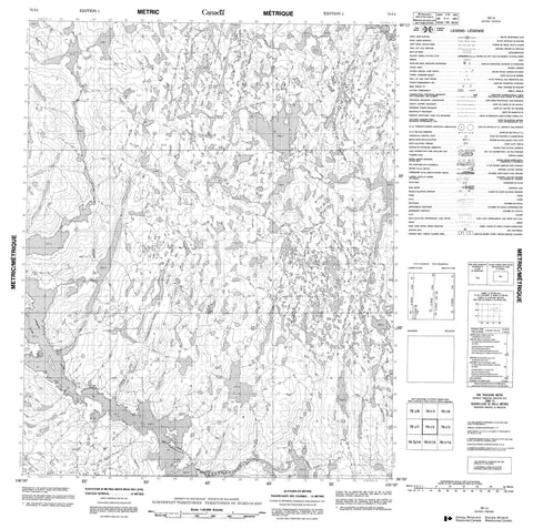 076I04 No Title Canadian topographic map, 1:50,000 scale