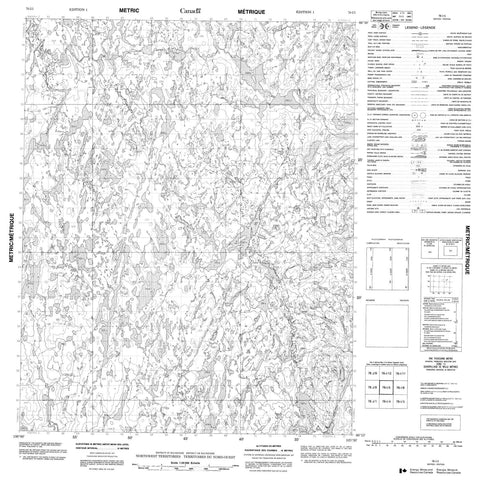 076I05 No Title Canadian topographic map, 1:50,000 scale