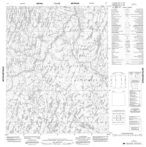 076I07 No Title Canadian topographic map, 1:50,000 scale