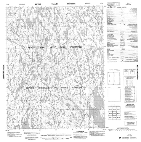 076I09 No Title Canadian topographic map, 1:50,000 scale