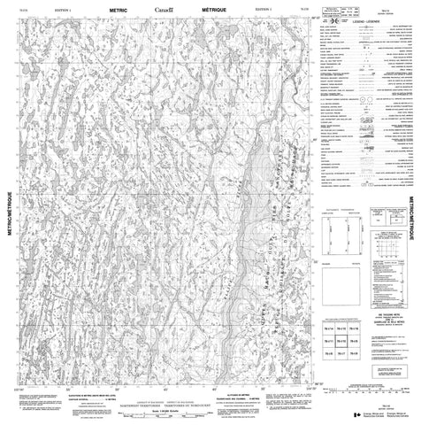 076I10 No Title Canadian topographic map, 1:50,000 scale