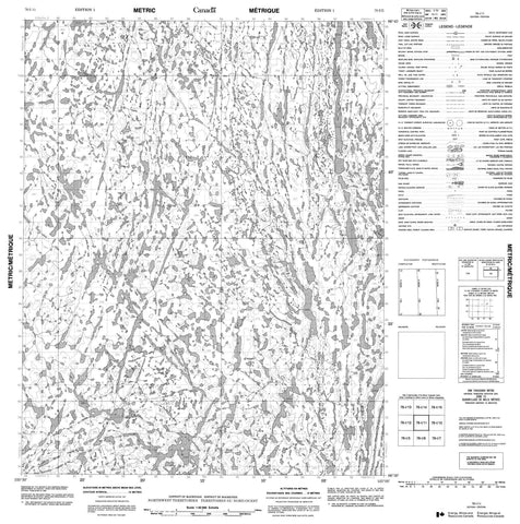 076I11 No Title Canadian topographic map, 1:50,000 scale