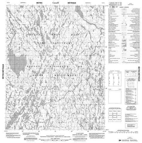 076I14 No Title Canadian topographic map, 1:50,000 scale