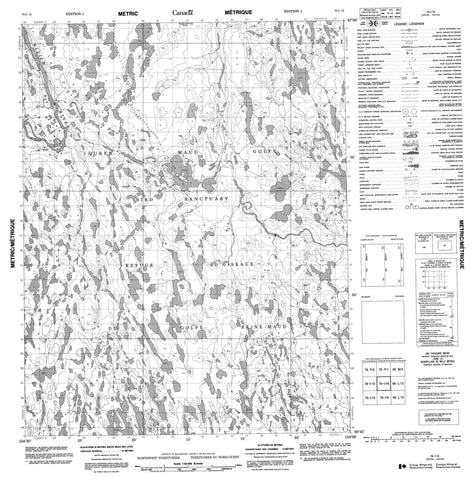 076I16 No Title Canadian topographic map, 1:50,000 scale