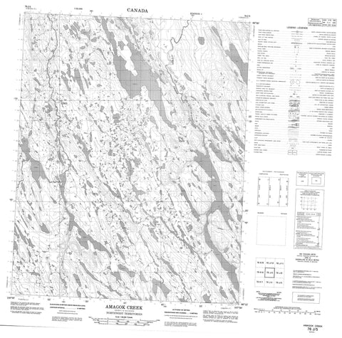 076J05 Amagok Creek Canadian topographic map, 1:50,000 scale