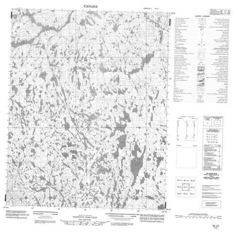 076J07 No Title Canadian topographic map, 1:50,000 scale