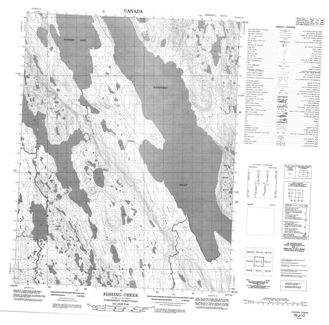 076J12 Fishing Creek Canadian topographic map, 1:50,000 scale