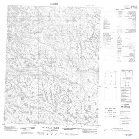 076J15 Hiukitak River Canadian topographic map, 1:50,000 scale