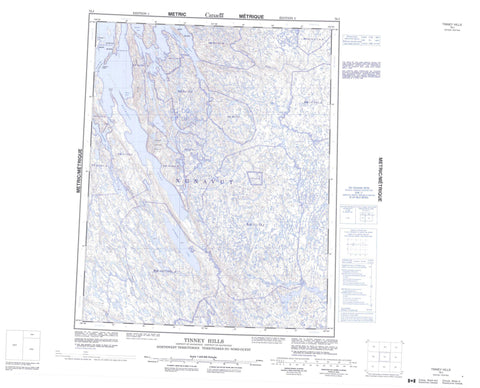 076J Tinney Hills Canadian topographic map, 1:250,000 scale