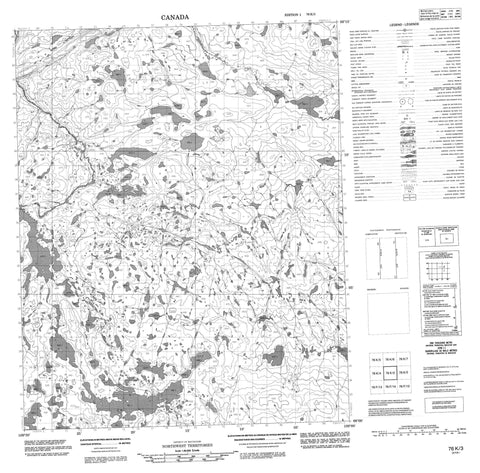 076K03 No Title Canadian topographic map, 1:50,000 scale