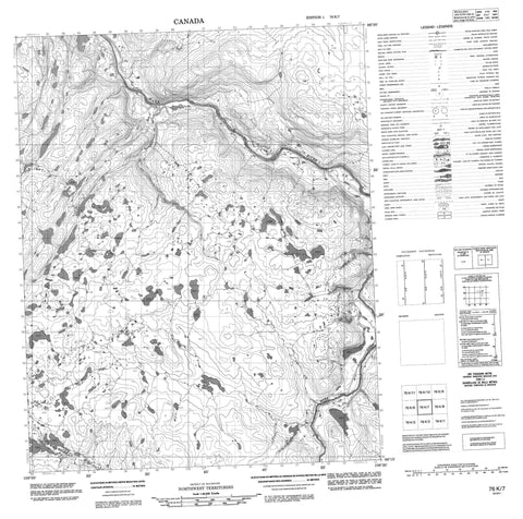 076K07 No Title Canadian topographic map, 1:50,000 scale