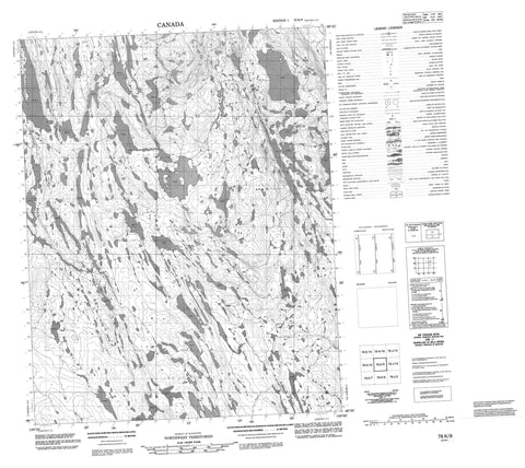 076K09 No Title Canadian topographic map, 1:50,000 scale