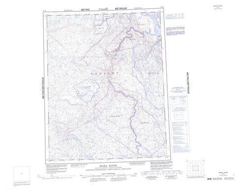 076K Mara River Canadian topographic map, 1:250,000 scale