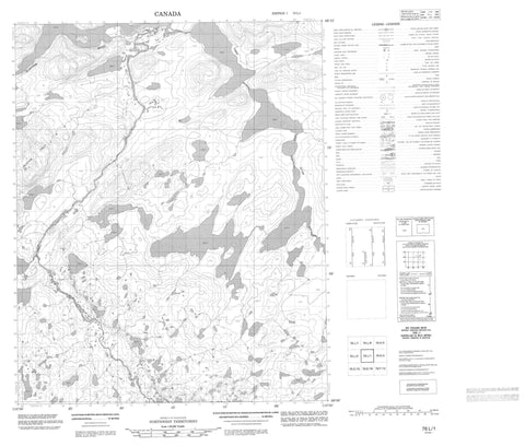 076L01 No Title Canadian topographic map, 1:50,000 scale